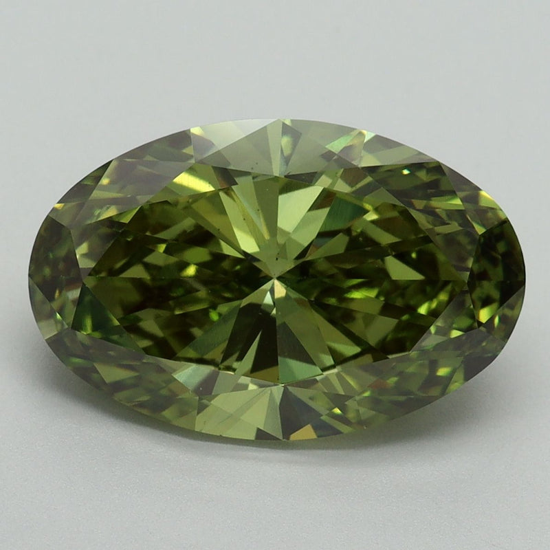 Oval 5ct Fancy Vivid Green VS1 IGI #LG645459237