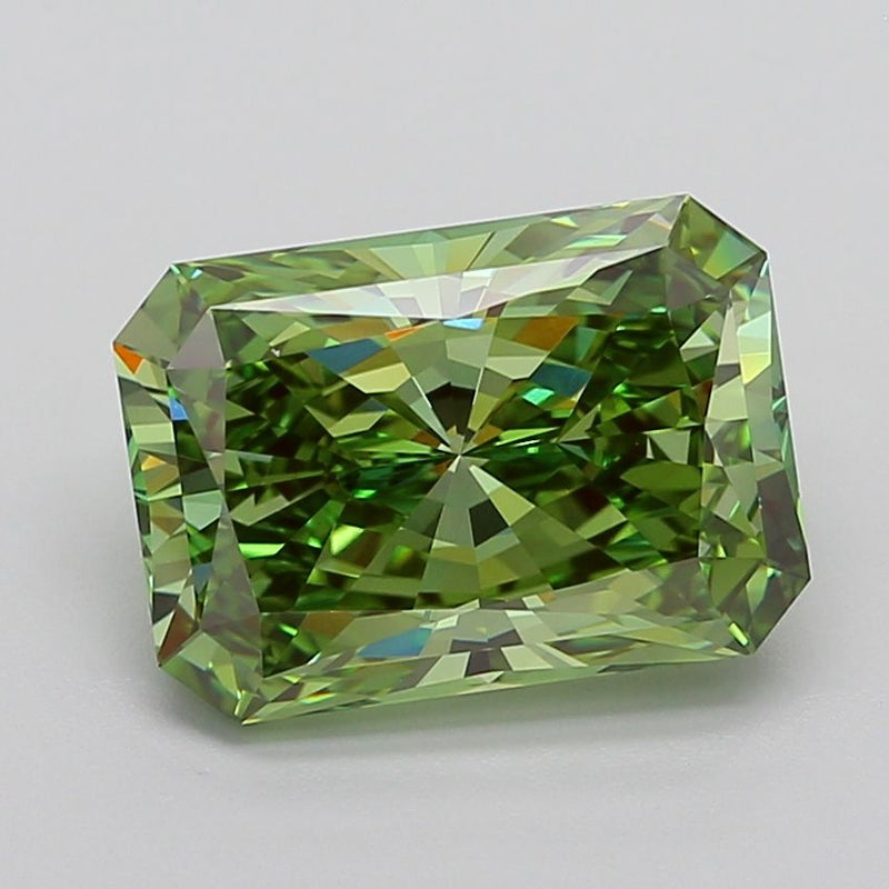 Radiant 7.1ct Fancy Vivid Green VVS2 IGI #LG717518182