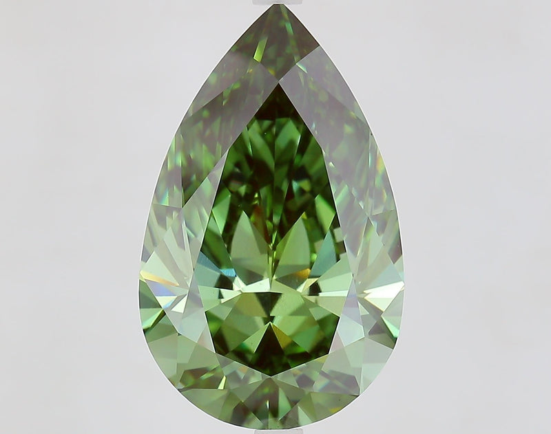 Pear 9.01ct Fancy Vivid Green VS1 IGI #LG728572734