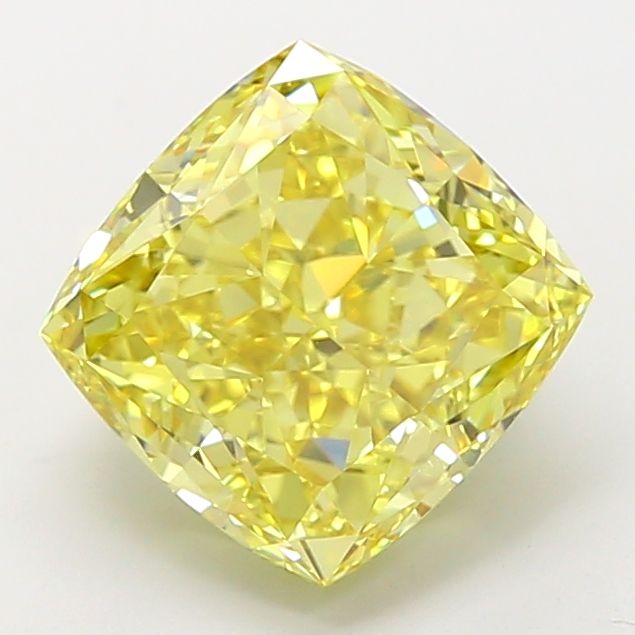 Cushion modified 5.1ct Fancy Intense Yellow VVS2 IGI #LG762501450
