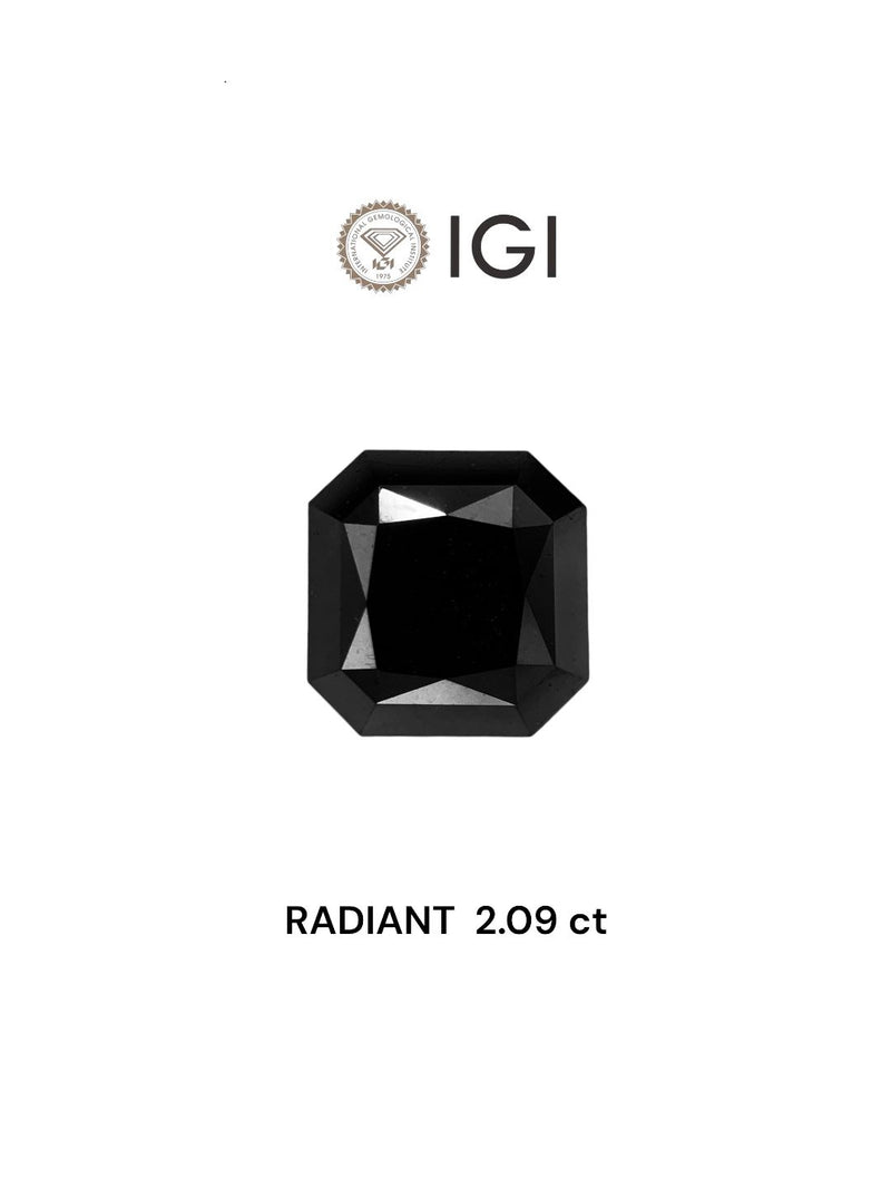 Radiant 2.09ct Black  IGI #654442353