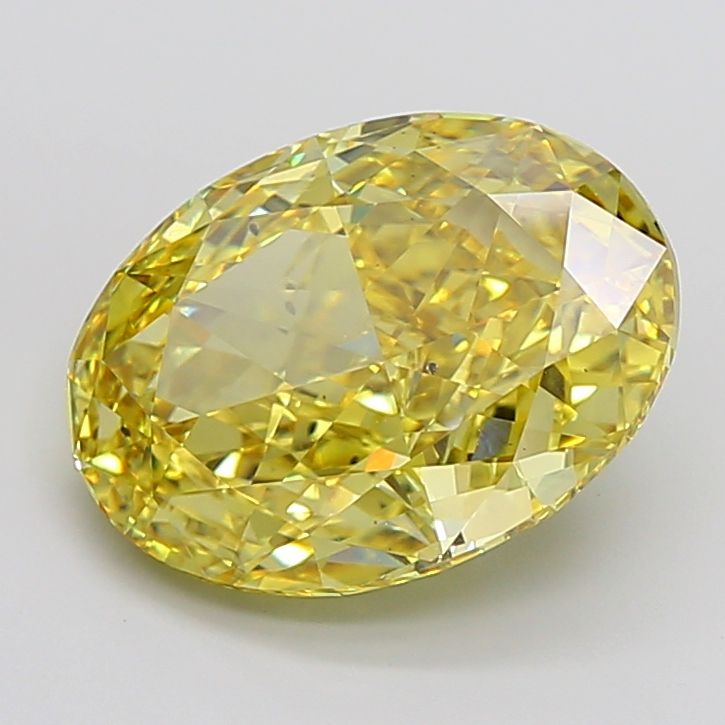 Oval 11.06ct Fancy Vivid Yellow VS2 IGI #LG641410686