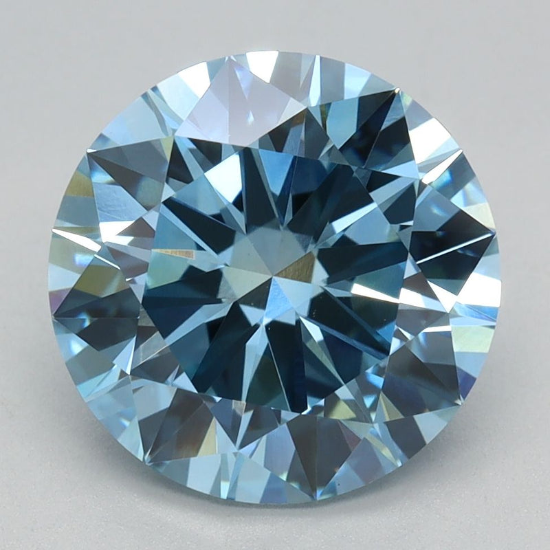 Round 3ct Fancy Vivid Blue VS1 IGI #LG715571389