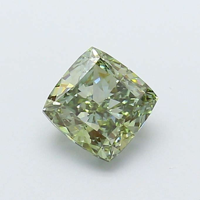 Cushion modified 2.1ct Fancy Vivid Green VVS2 IGI #LG767601775