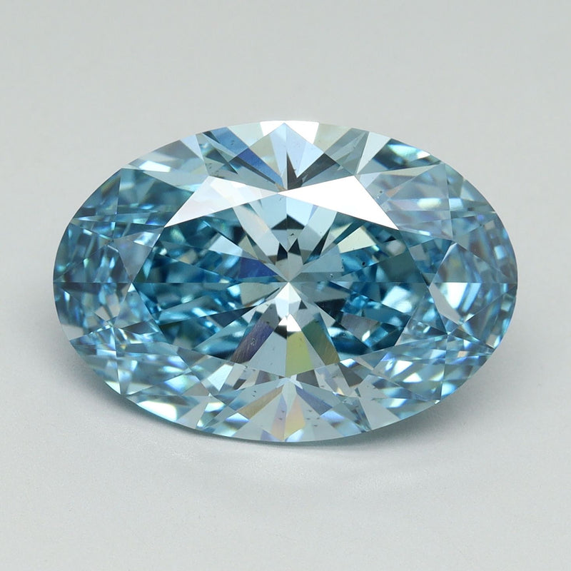 Oval 7.24ct Fancy Vivid Blue VS2 IGI #LG636438462