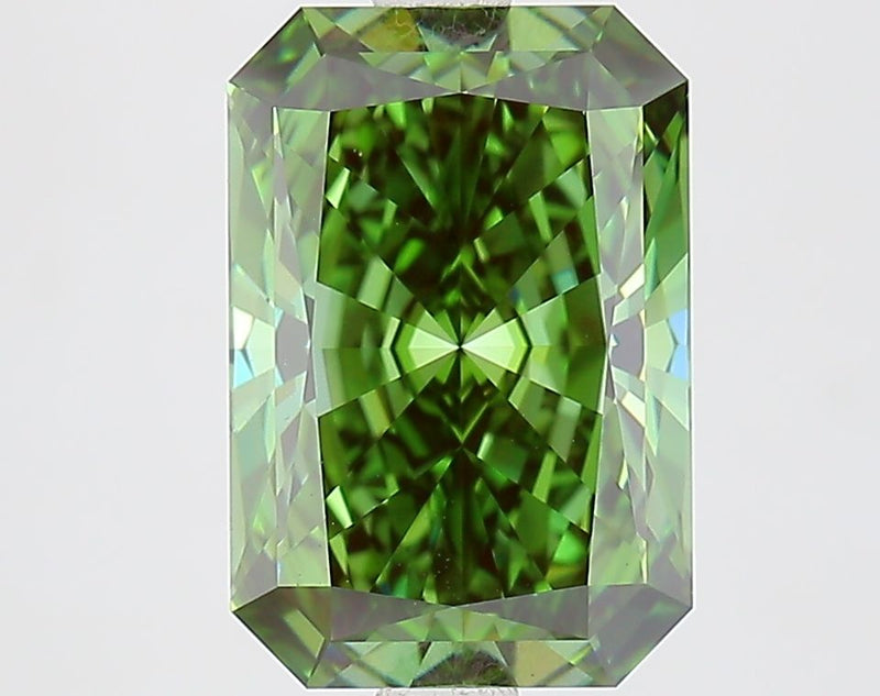 Radiant 3.08ct Fancy Vivid Green VVS2 IGI #LG729587720