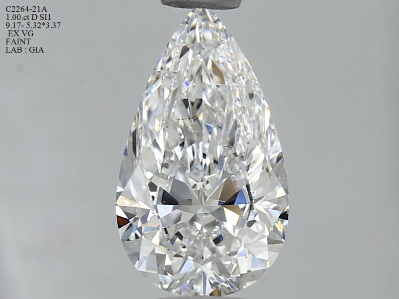 Pear 1ct D SI1 GIA #2486688688