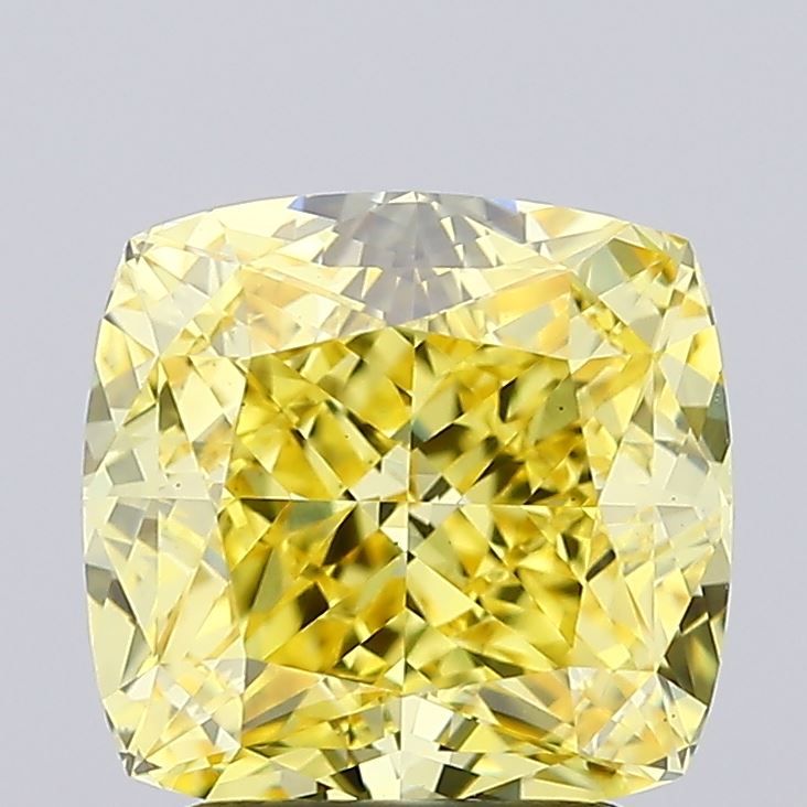 Cushion modified 2.61ct Fancy Vivid Yellow VS1 IGI #LG771643342