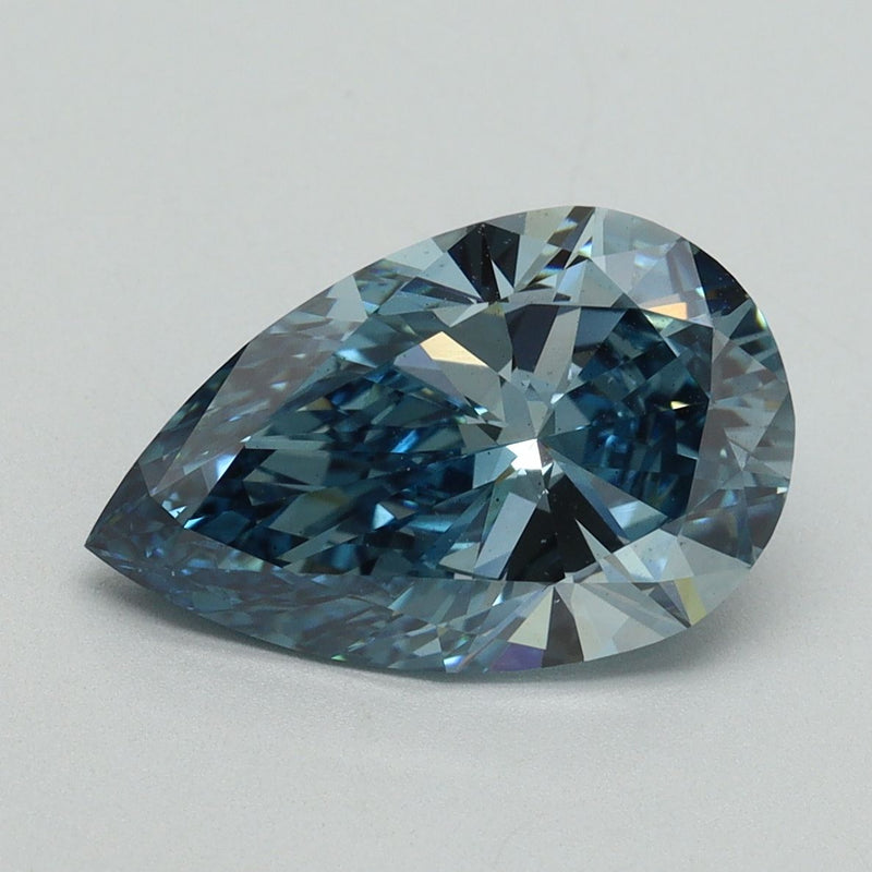 Pear 3.02ct Fancy Vivid Blue VS2 IGI #LG623435110