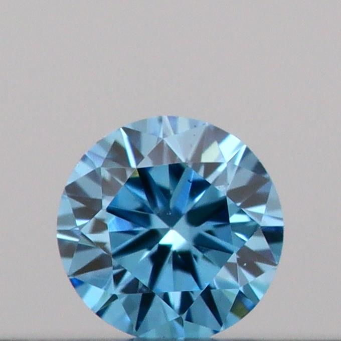 Round 0.08ct Fancy Vivid Blue VS2 IGI #LG742552031
