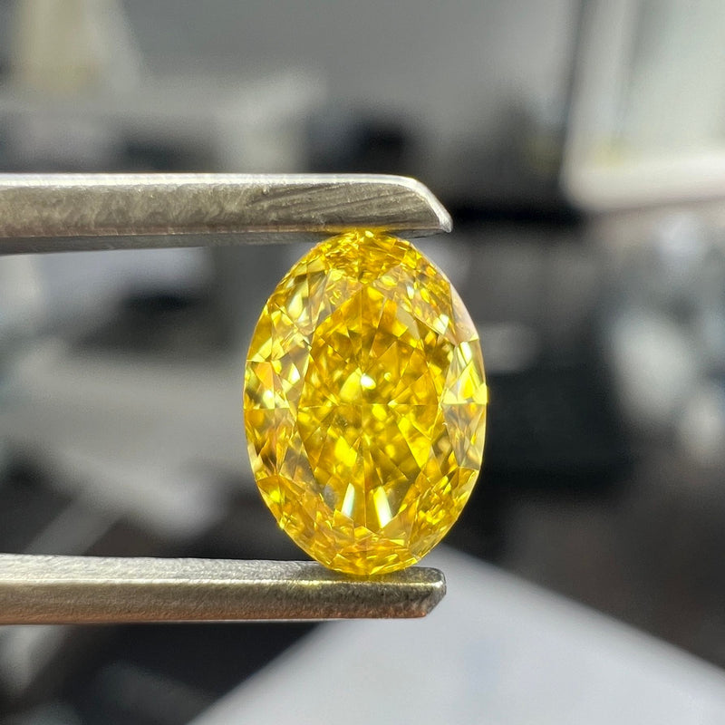 Oval 0.57ct Fancy Vivid Yellow VS1 GIA #5222946734