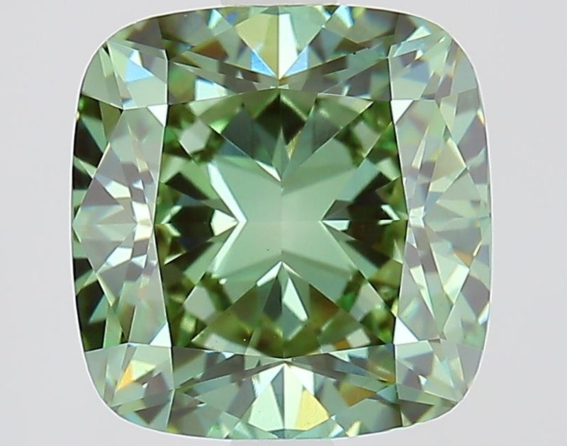 Cushion modified 3.01ct Fancy Vivid Green VS1 IGI #LG710573656