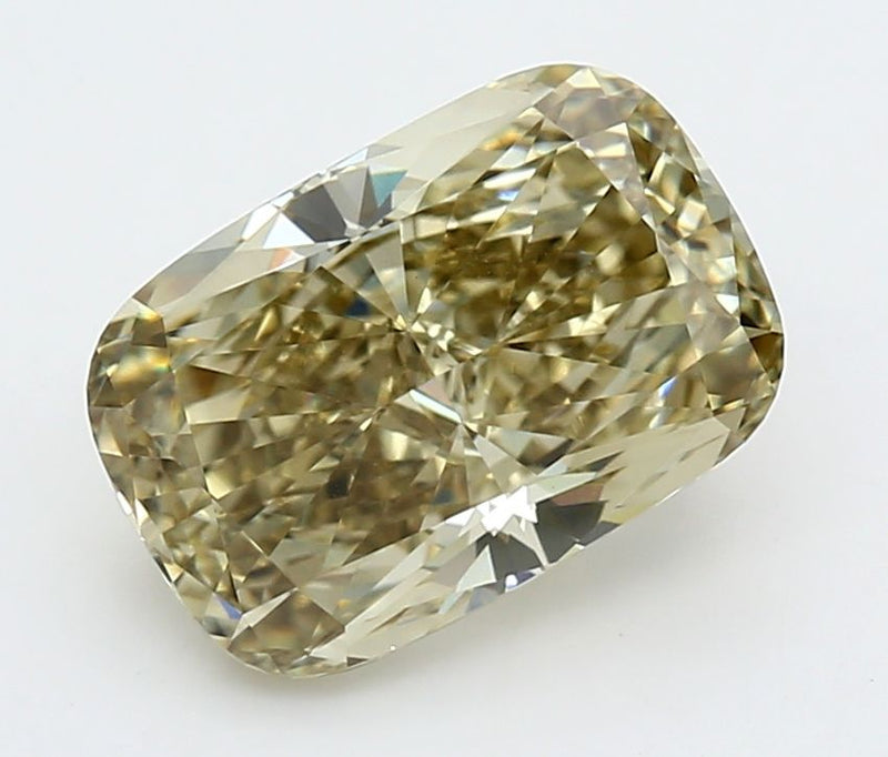 Cushion modified 4.03ct Fancy Gray Yellow VVS2 IGI #LG735588295