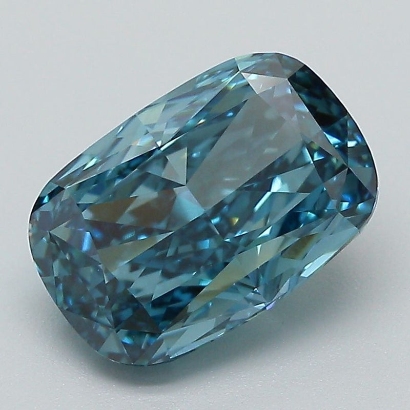 Cushion modified 3.11ct Fancy Vivid Blue VVS2 IGI #LG651435422