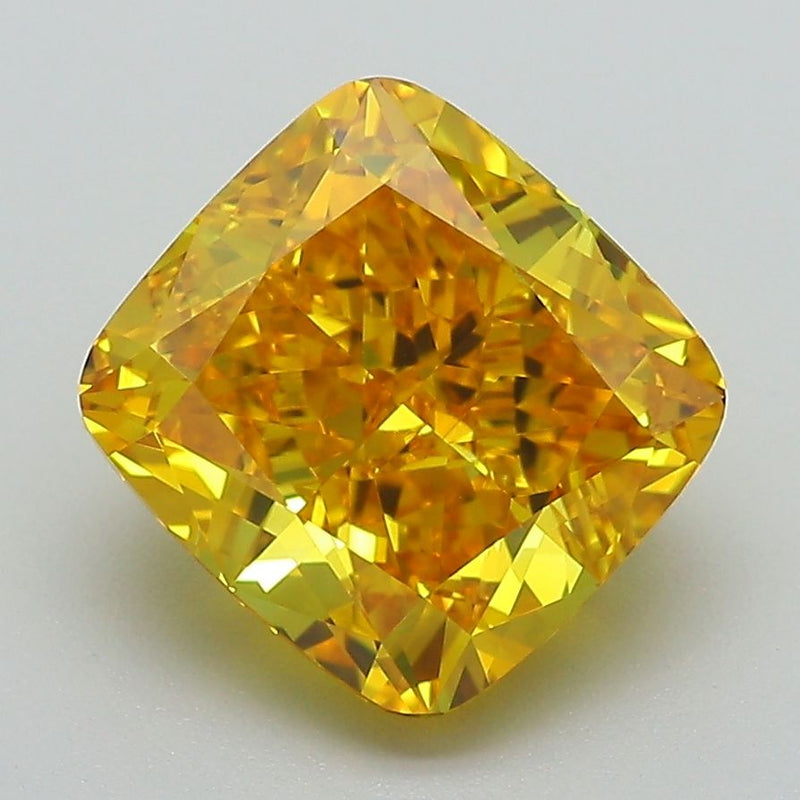 Cushion modified 3.67ct Fancy Yellow VVS2 IGI #LG584355781