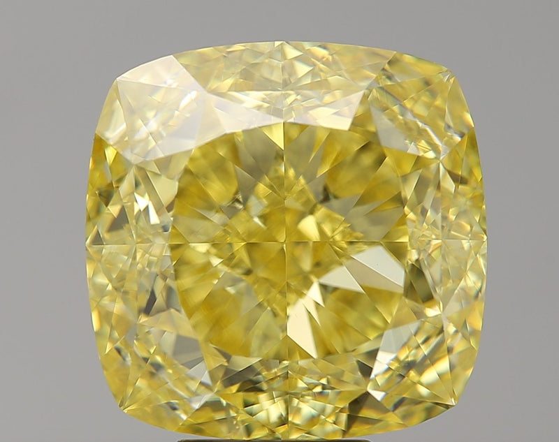 Cushion modified 10.06ct Fancy Vivid Yellow VVS2 GIA #6237130886