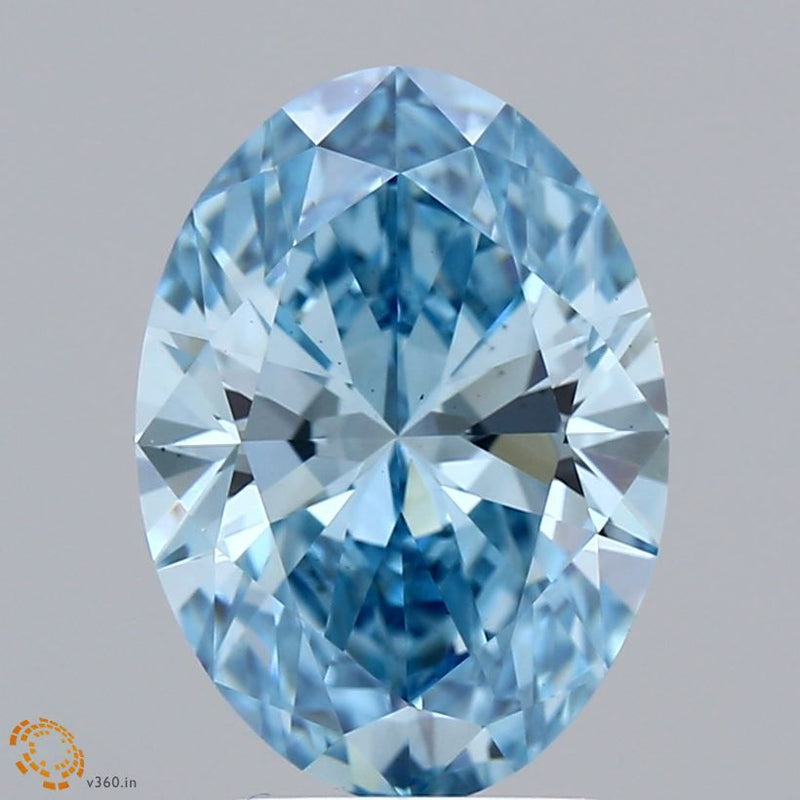 Oval 3.11ct Fancy Vivid Blue VS1 IGI #LG611383133