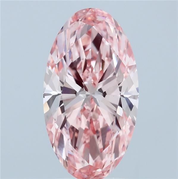 Oval 3ct Fancy Vivid Pink VVS2 IGI #LG776631179
