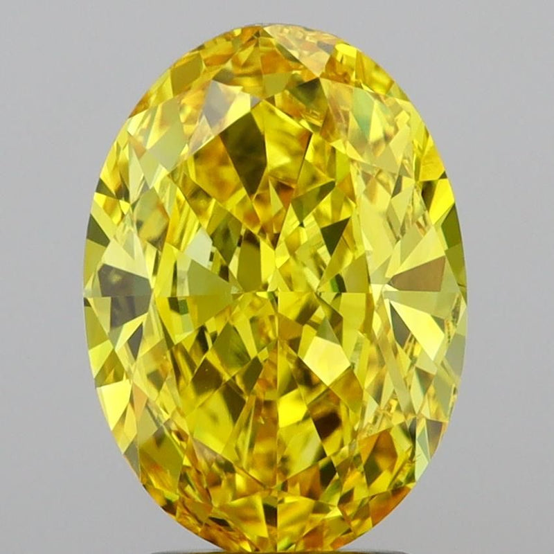 Oval 3.04ct Fancy Vivid Yellow VS1 IGI #LG707556280