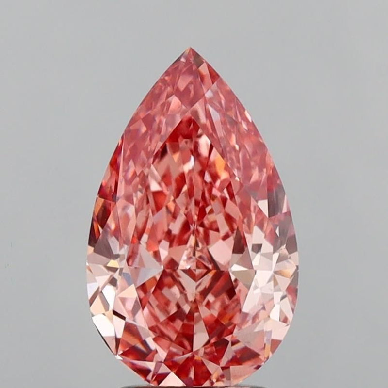 Pear 3.17ct Fancy Vivid Brownish Pink VS1 IGI #LG766660594