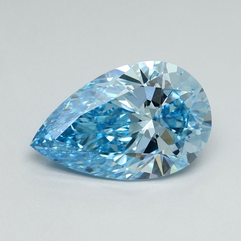 Pear 3.59ct Fancy Vivid Blue VS2 IGI #LG669449352