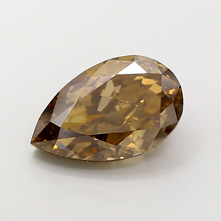 Pear 4.87ct Fancy Yellowish Brown VS1 IGI #LG722572909