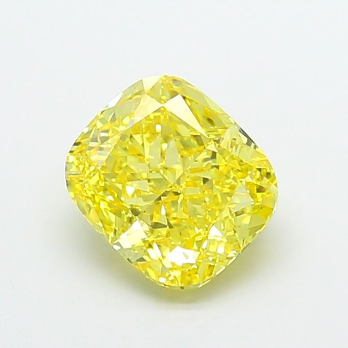 Cushion modified 3.01ct Fancy Vivid Yellow VS2 IGI #LG784633921