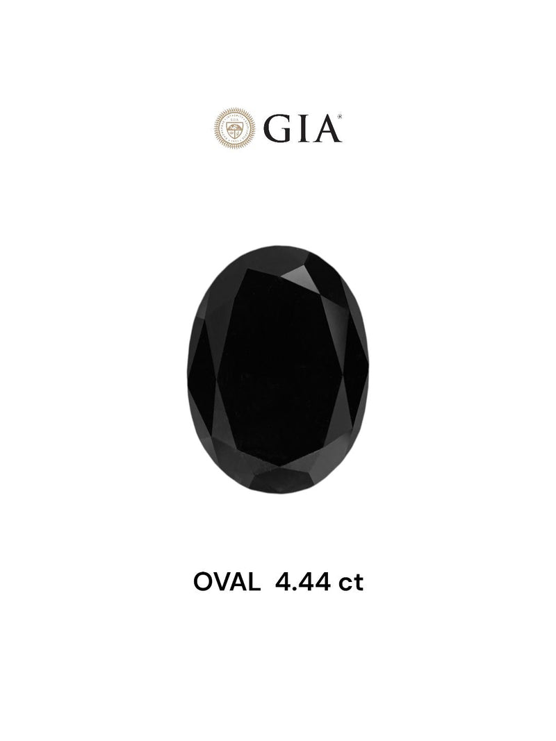 Oval 4.44ct Fancy Black VVS2 GIA #5234396900
