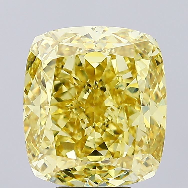 Cushion modified 7.5ct Fancy Vivid Yellow VS2 IGI #LG776652207