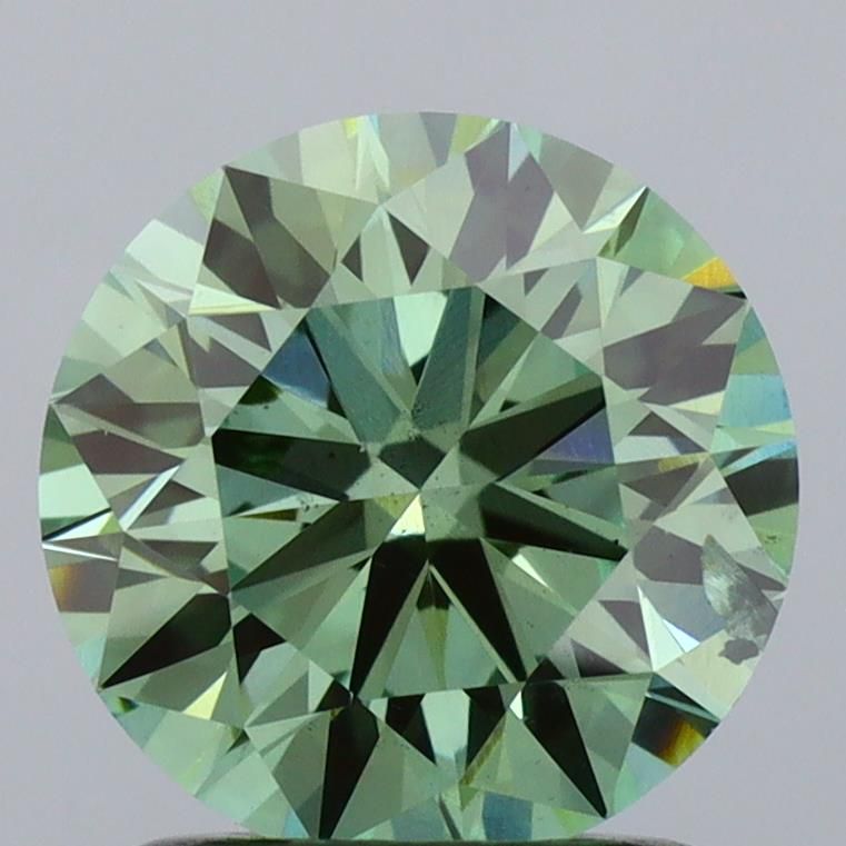 Round 1.5ct Fancy Vivid Green SI2 IGI #LG765628298