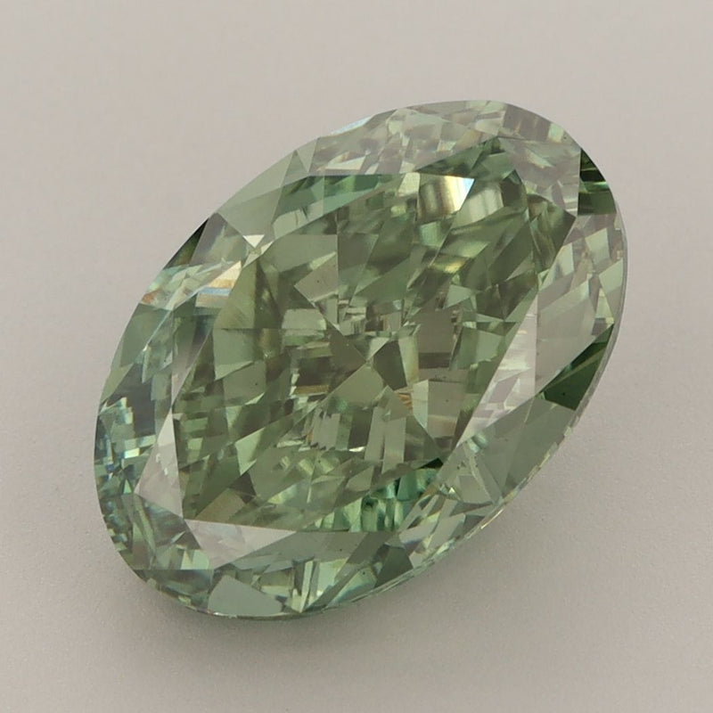 Oval 5.11ct Fancy Vivid Green VS1 IGI #LG658494429