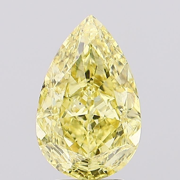Pear 4.04ct Fancy Intense Yellow SI1 IGI #LG697518746