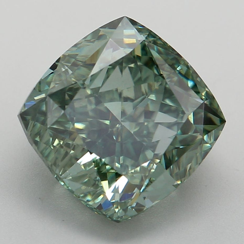 Cushion modified 3.24ct Fancy Vivid Green VS1 IGI #LG627414432