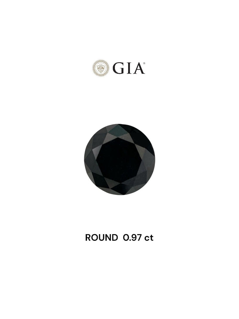 Round 0.97ct Fancy Black VVS2 GIA #2235431076