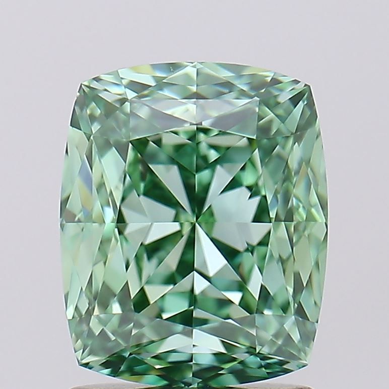 Cushion modified 1.99ct Fancy Vivid Green VVS1 IGI #LG780696405
