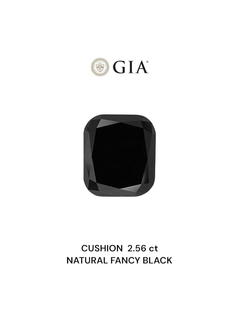 Cushion brilliant 2.56ct Fancy Black VVS2 GIA #2233635940