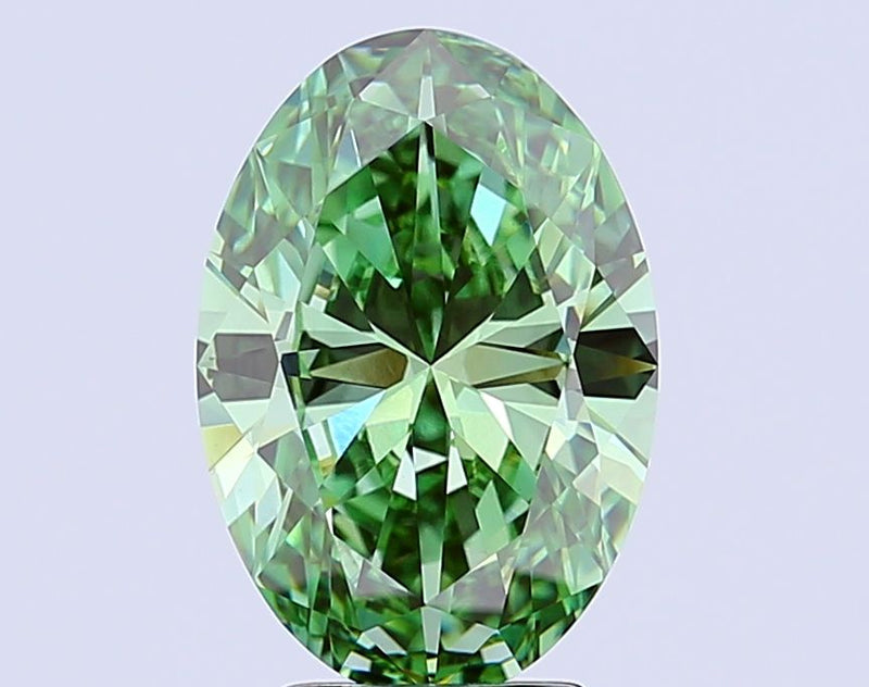 Oval 4.97ct Fancy Vivid Green VVS2 IGI #LG786662351