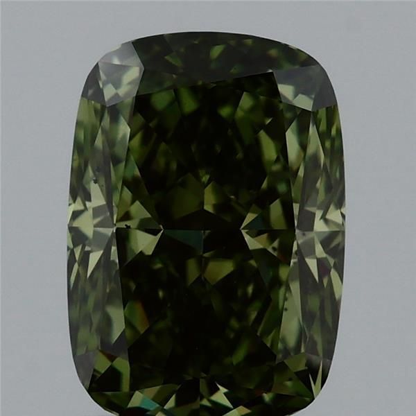 Cushion modified 2ct Fancy Vivid Green VS2 IGI #LG717548380