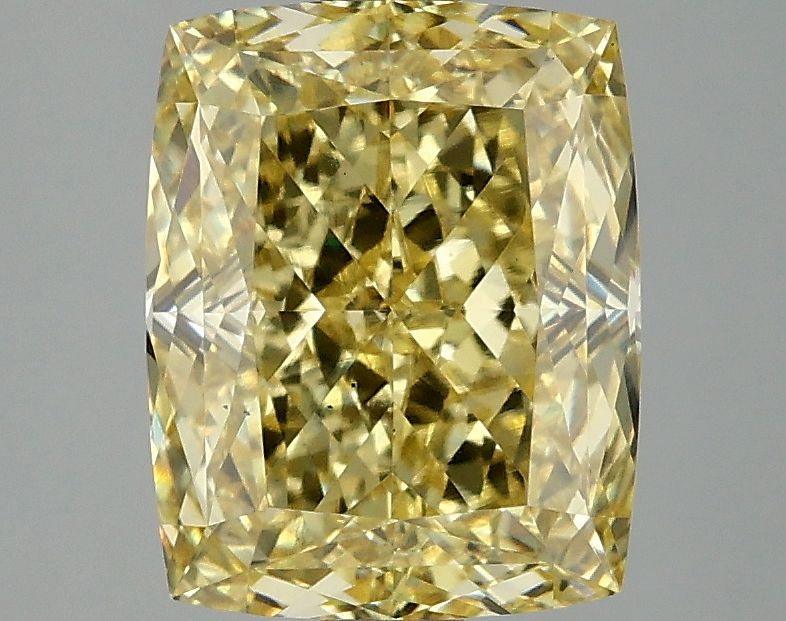 Cushion modified 3.09ct Fancy Vivid Yellow VS2 IGI #LG675550979