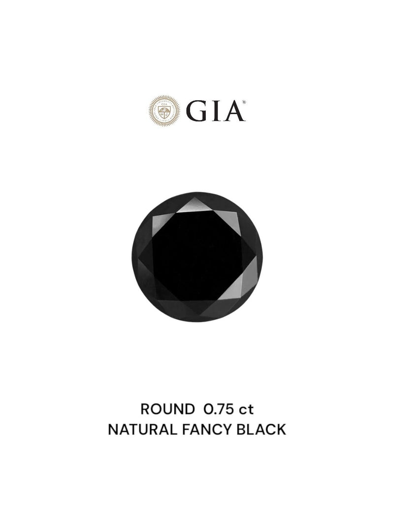 Round 0.75ct Fancy Black VVS2 GIA #5231320748