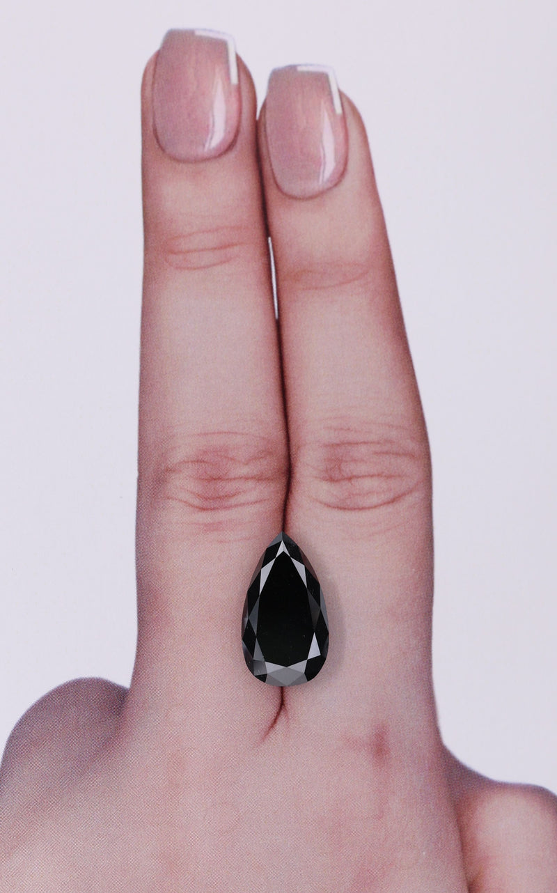 Pear 6.04ct Black  IGI #764639701