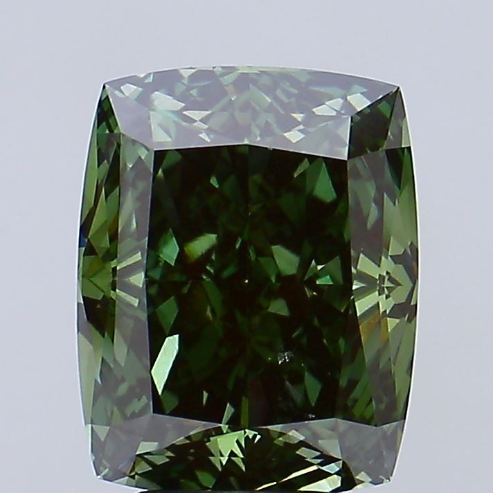 Cushion modified 4.53ct Fancy Intense Green VS1 IGI #LG654486932