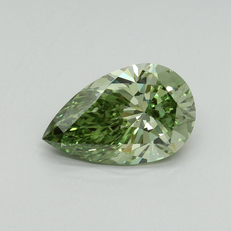 Pear 2.18ct Fancy Vivid Green VVS2 IGI #LG704576380
