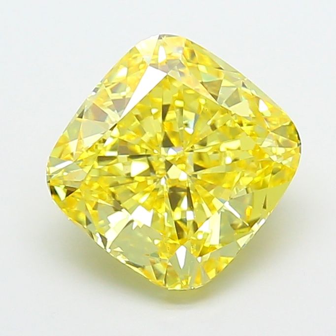 Cushion modified 4.03ct Fancy Vivid Yellow VS1 IGI #LG784634081